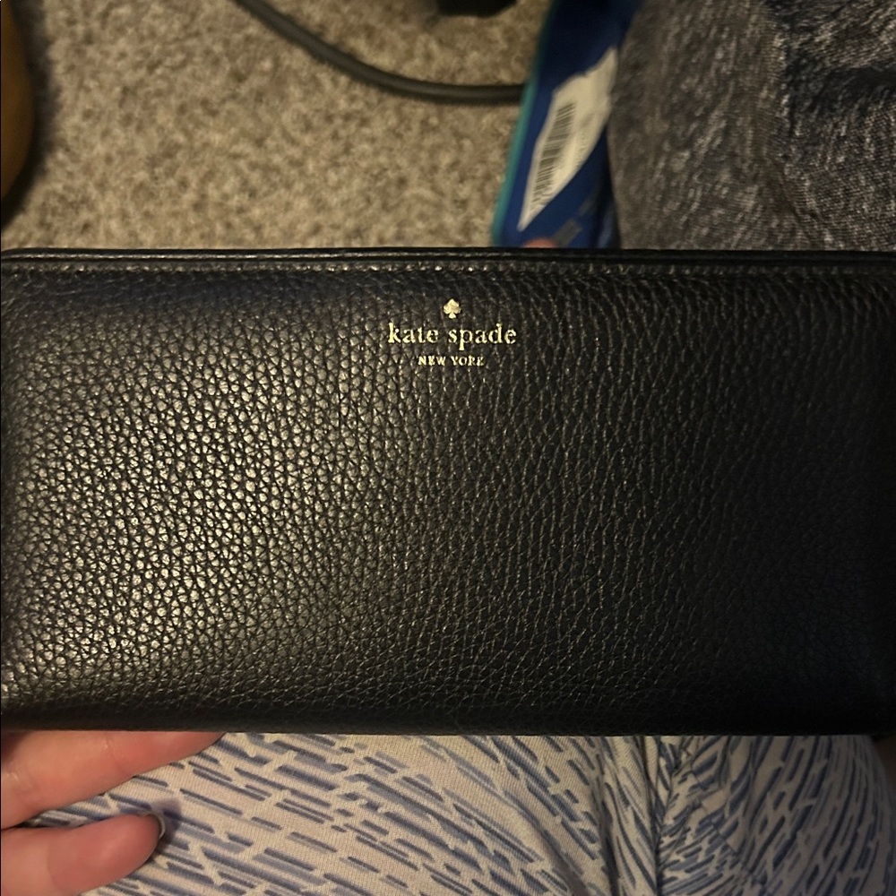 Kate Spade Black Textured Clutch